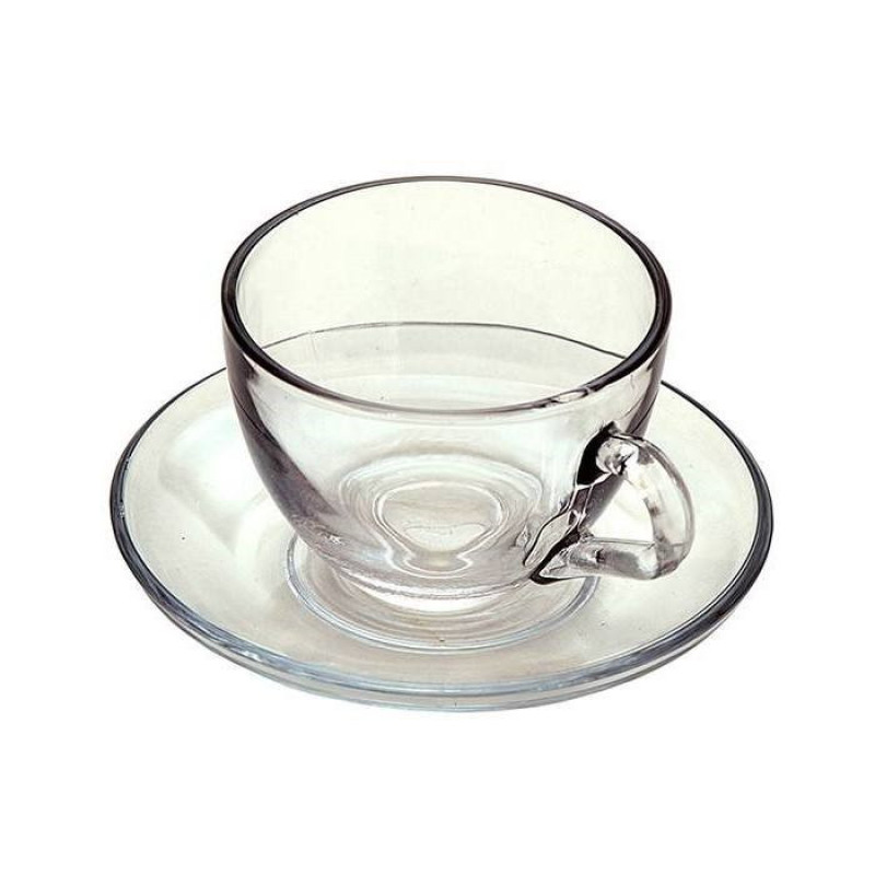 فنجان و نعلبکی بلور کاوه مدل مرجان کد 0004259 بسته 12 عددی