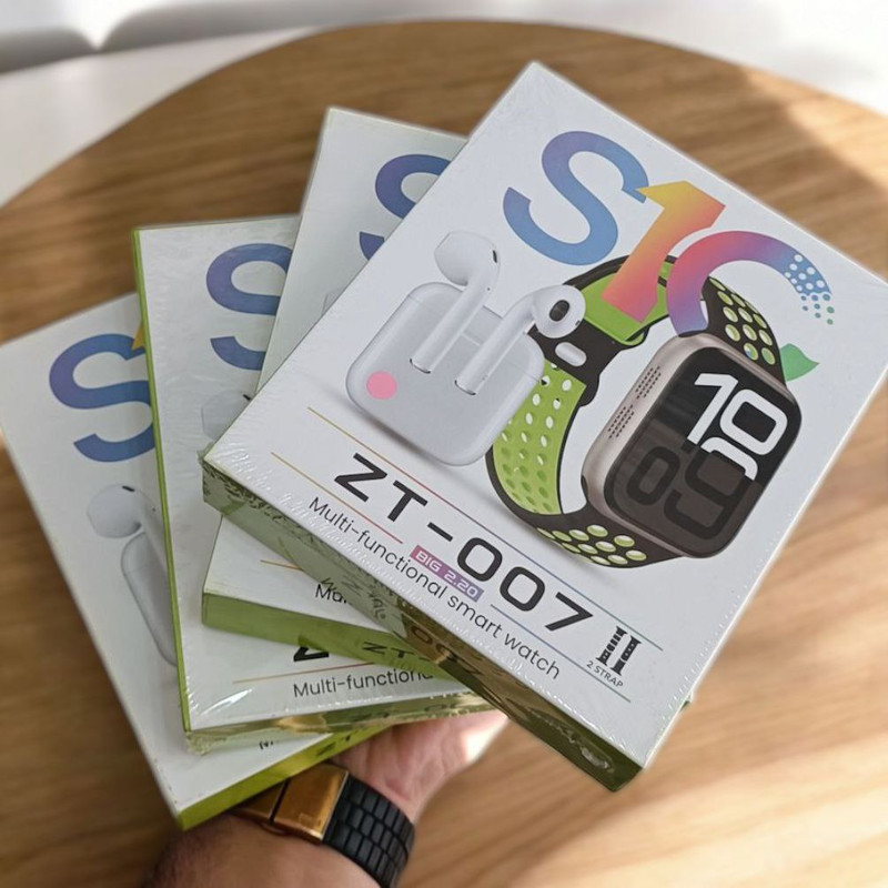 ساعت هوشمند ۴۹ میلی متری زد تی فیت مدل ZT-007 SERIES 10 با بند سیلیکونی به همراه هدفون