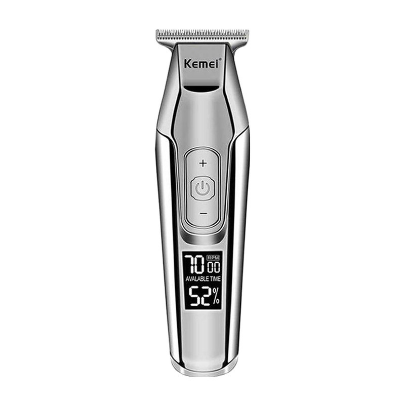 ماشین اصلاح موی صورت کیمی مدل KM-5027 با تیغه تیتانیوم پیشرفته، باتری قابل شارژ با 240 دقیقه مدت استفاده، قابلیت اصلاح خشک و مرطوب، تنظیم طول اصلاح از 0.1 تا 3 میلی‌متر و طراحی ارگونومیک کم‌صدا