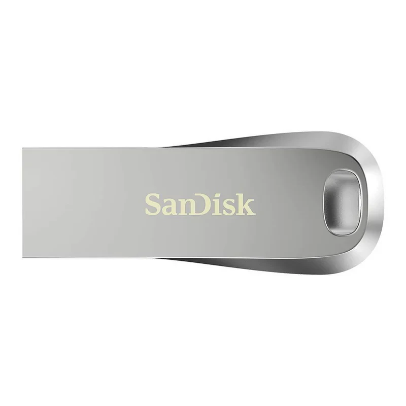 فلش مموری سن دیسک مدل Ultra Luxe ظرفیت 256 گیگابایت، رابط USB 3.1، سرعت خواندن 150 مگابایت بر ثانیه، بدنه فلزی مقاوم، پشتیبانی از نرم‌افزار کدگذاری اطلاعات