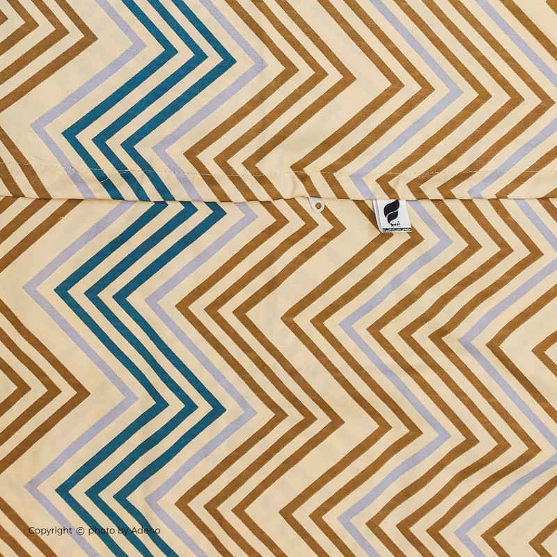 روکش لحاف آدنو مدل Zigzag کد IR38 یک نفره سایز 160x220 سانتی متر