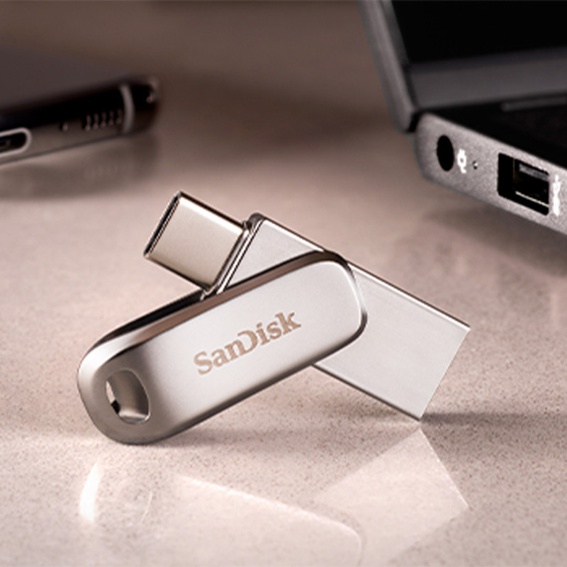 فلش مموری سن دیسک مدل Ultra Dual Drive Luxe ظرفیت 128 گیگابایت با رابط USB 3.2