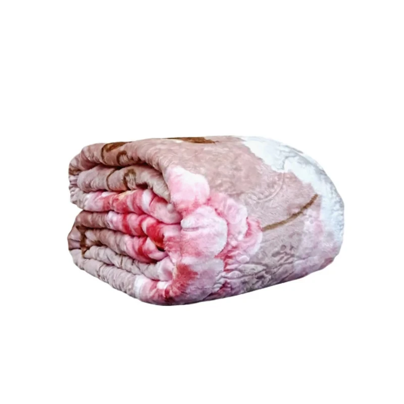 پتو مسافرتی 2 نفره مدل گل برجسته طرح رز سایز 240x220 سانتی‌متر