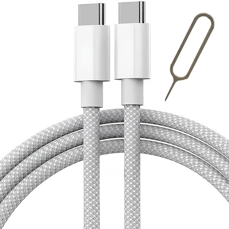 کابل USB-C آیرون ایکس مدل IPHONE16MAXPRO طول 1 متر به همراه سوزن سیم کارت