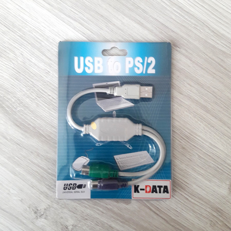 کابل تبدیل ps2 به USB مدل PS2 K DATA  طول 0.3 متر