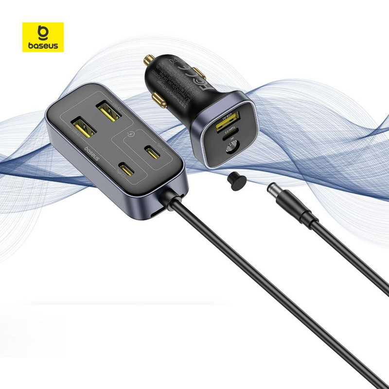 شارژر فندکی 110 وات 6 پورت بیسوس مدل BackseatPal L1
