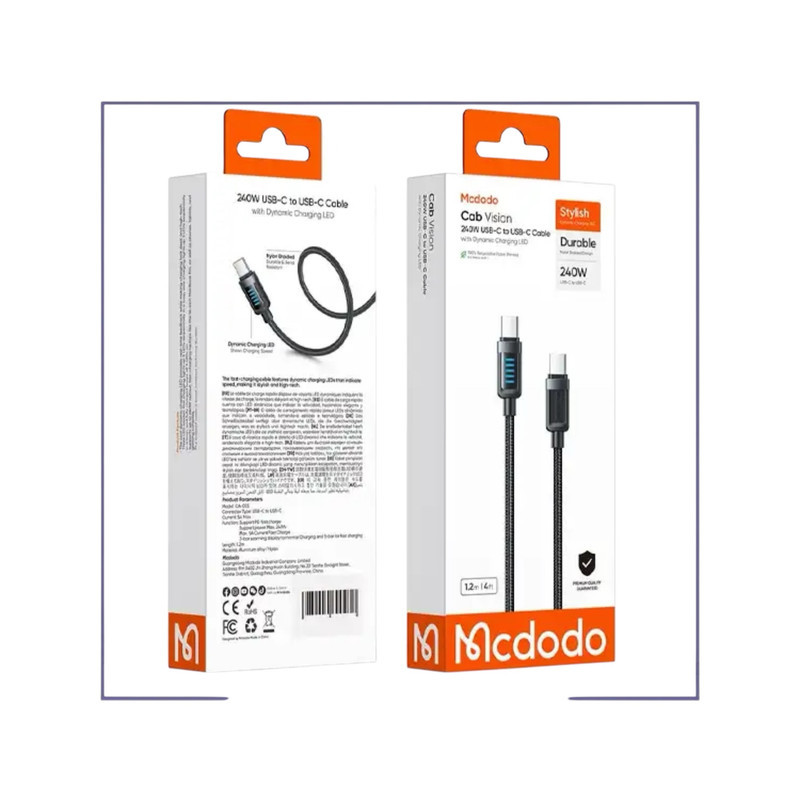 کابل usb-c مک دودو مدل ca-0350  240W طول۱.۲ متر
