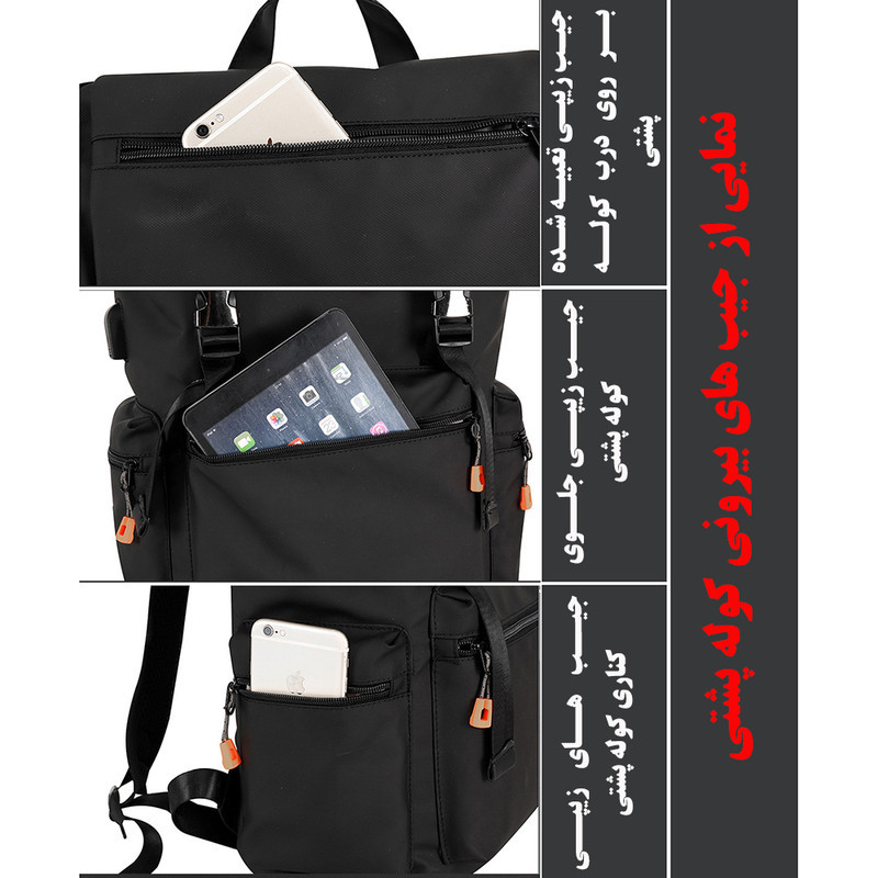 کوله پشتی لپ تاپ مدل 1863 مناسب برای لپ تاپ تا 15.6 اینچی