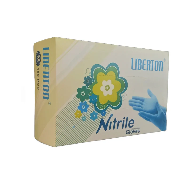 دستکش نیتریل لیبرتون مدل 01 سایز مدیوم بسته 100 عددی