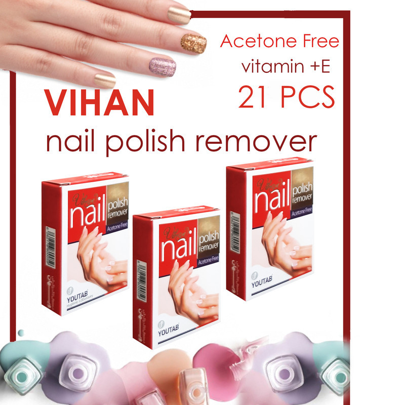 پد لاک پاک‌کن  ویهان مدل Nail-P-R2 مجموعه 21 عددی