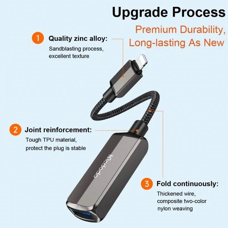 مبدل لایتنینگ به USB3.0  لایتنینگ مک دودو مدل CA269