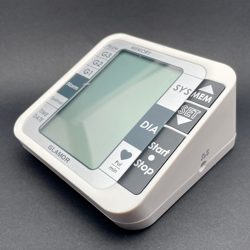 فشارسنج بازویی دیجیتال گلامور مدل TMB-1112 دو کاربره با حافظه 250 رکورد، تشخیص آریتمی، فناوری WMI، منبع انرژی برق و باتری، کاف فنری و ساده برای بازوی 22 تا 42 سانتی‌متر، نمایش میانگین نتایج و خاموشی خودکار
