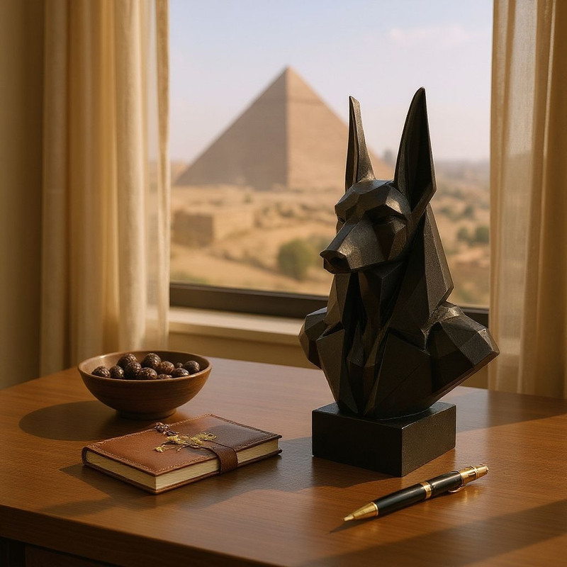 مجسمه مدل  Low Poly Anubis Bust