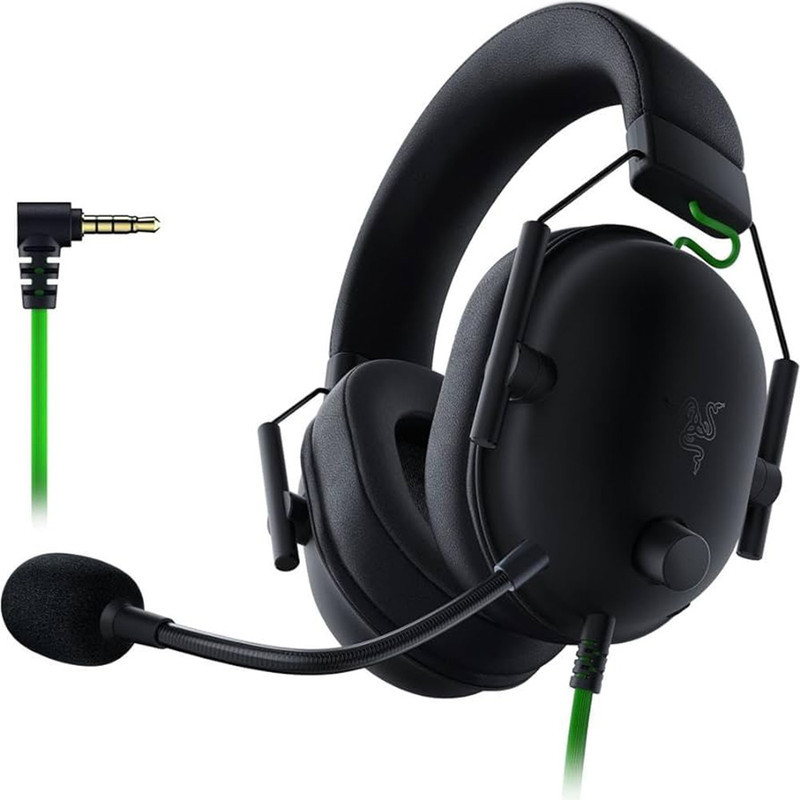 هدست مخصوص بازی ریزر مدل BlackShark V2 + USB Sound Card