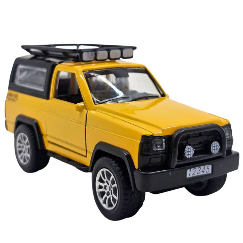 ماکت ماشین ناب سل مدل نیسان پاترول آفرود فلزی موزیکال چراغدار عقب کش دو در کد Nissan Patrol Off-Road Metal Musical Pull Back Lights