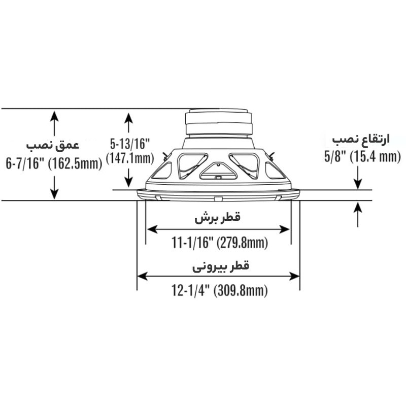 ساب ووفر خودرو جی بی ال مدل STAGE 122D