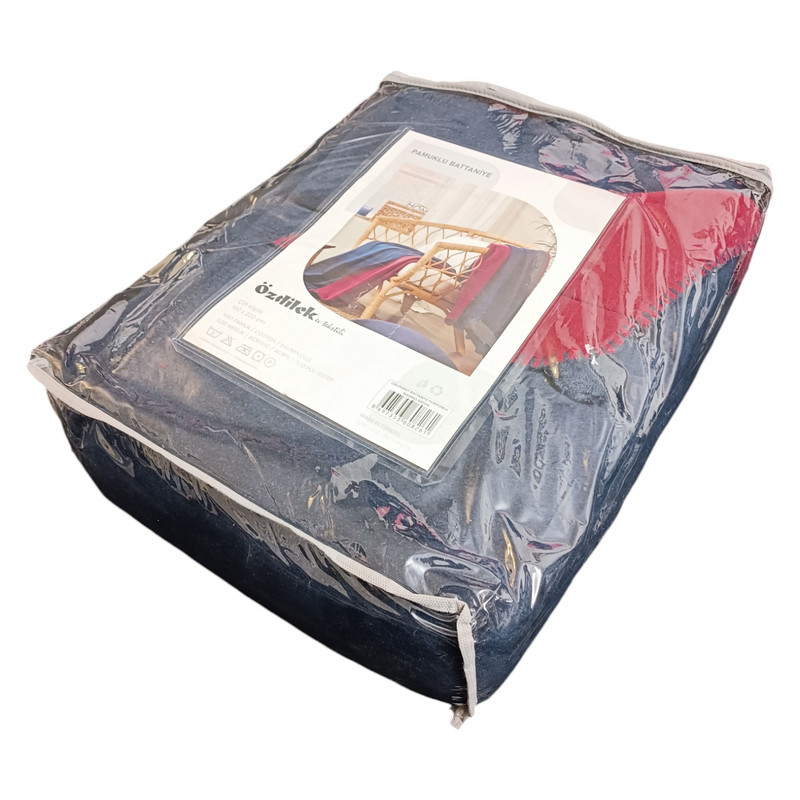 پتو ازدیلک مدل Ponponlu Indigo دو رو سایز 150×200 سانتی متر