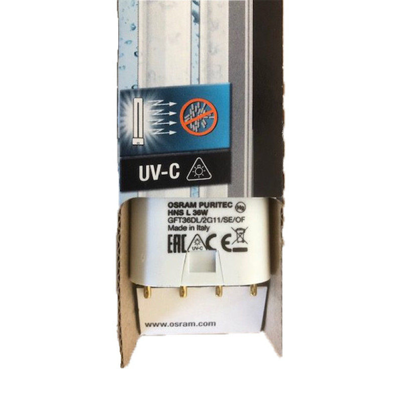 لامپ یووی سی 36 وات اسرام مدل PURITEC-HNS-L36W-UVC پایه 2G11