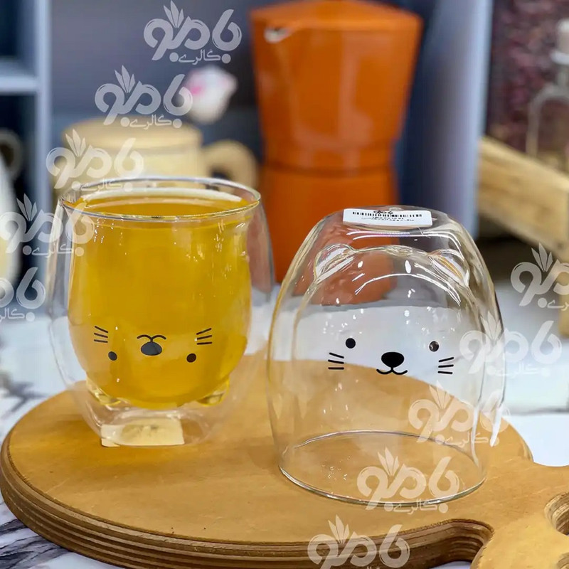 ماگ مدل دو جداره طرح گربه کد 872