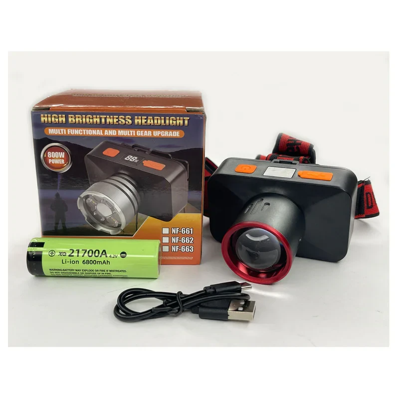 چراغ پیشانی مدل NF-666 کد 800W با نور مهتابی