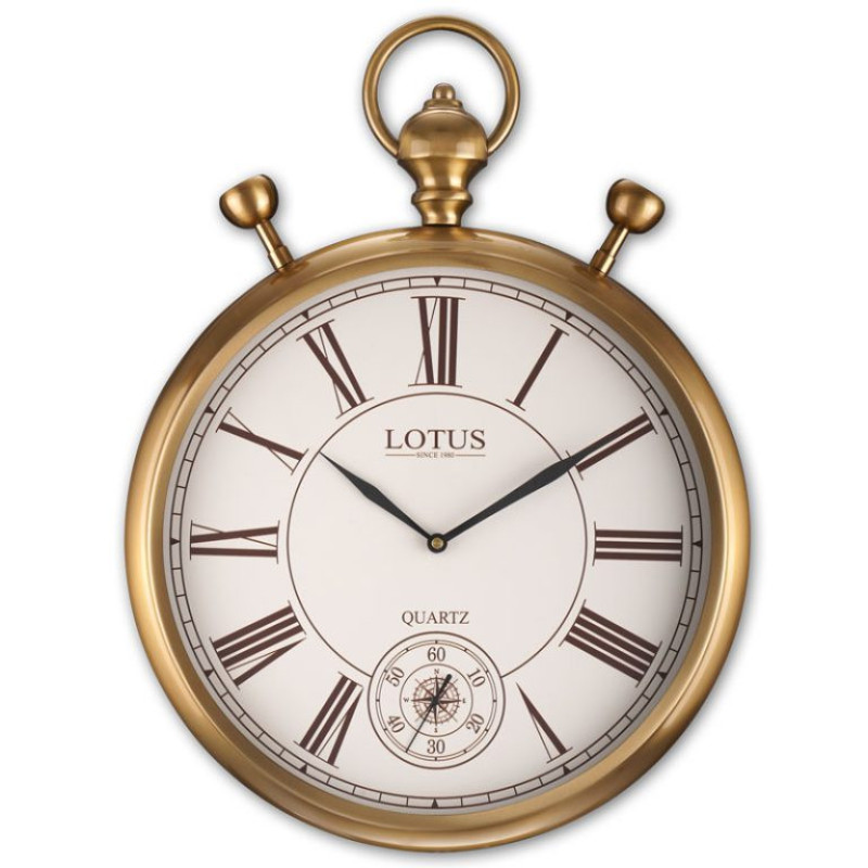 ساعت دیواری عقربه‌ای با نشانگر رومی لوتوس مدل M-20501-CARLA-ANTIQUE