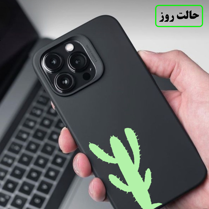 استیکر کلید و پریز مدل شبنما طرح کاکتوس کد 01
