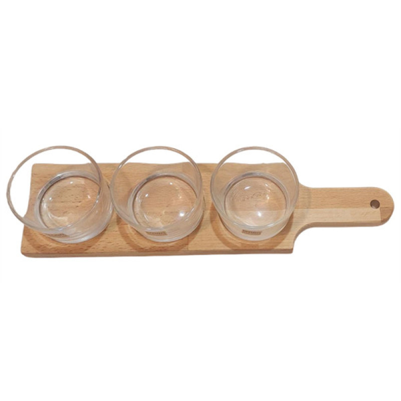 اردوخوری لیمون مدل گرد پایه چوبی کد RM37 مجموعه 3 عددی