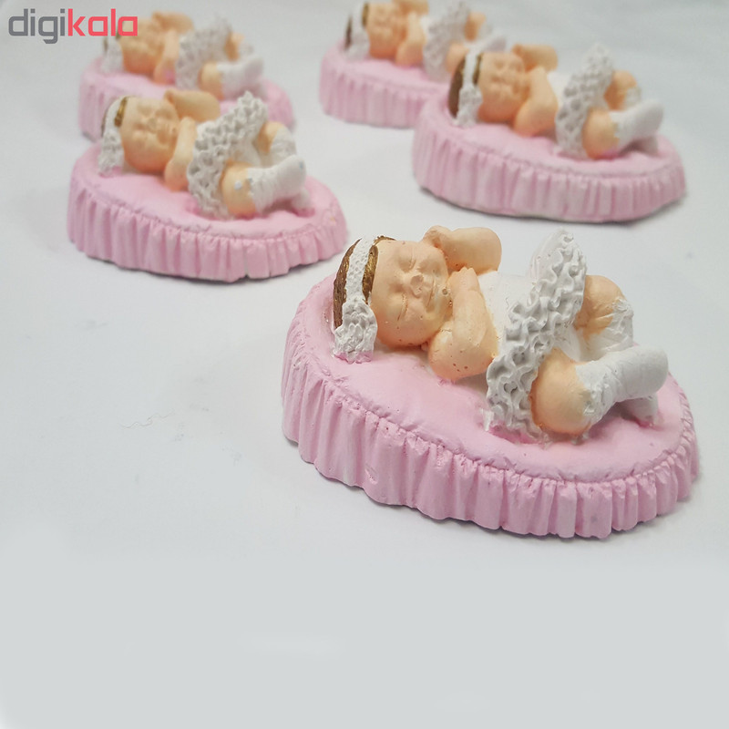 مجسمه دکوری طرح نوزاد دختر فانتزی بسته 5 عددی