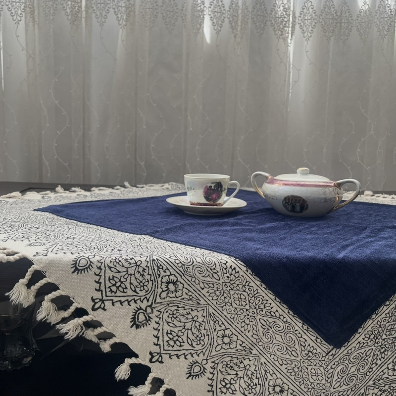 رومیزی قلمکار مدل مخمل اصفهان