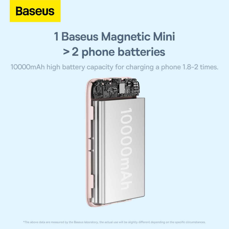 پاوربانک باسئوس مدل Magnetic Mini ظرفیت 10000 میلی آمپر ساعت