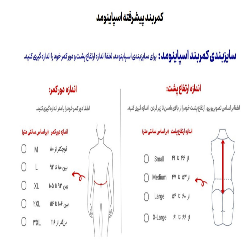 کمربند طبی اورتینو مدل اسپاینومد