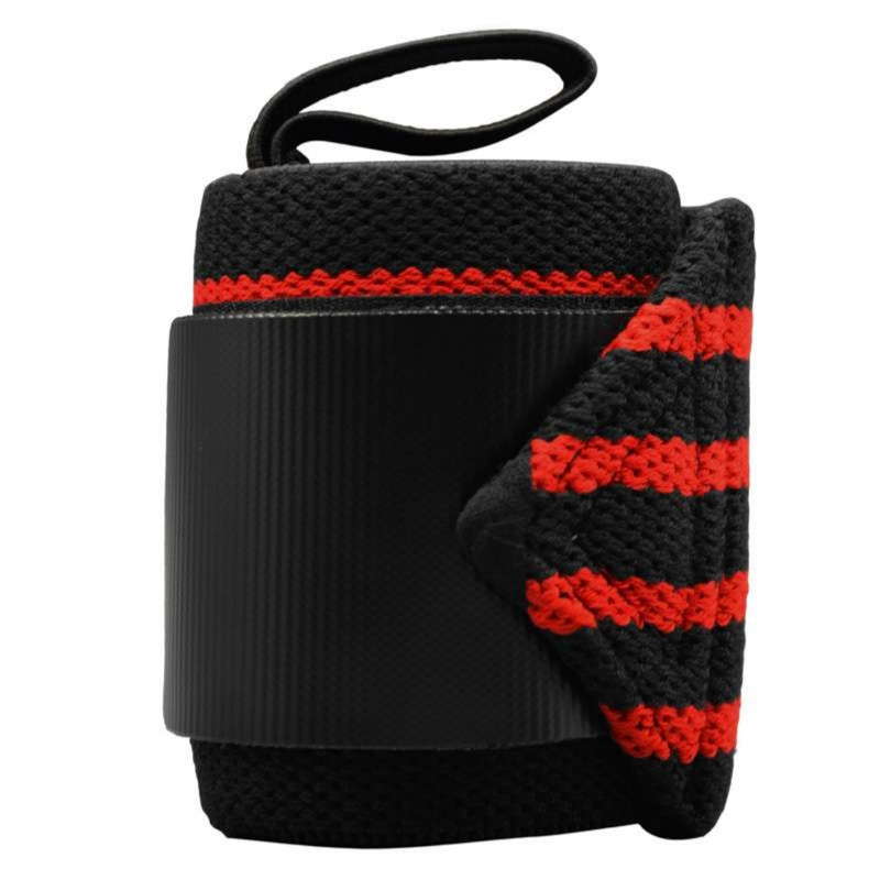 مچ بند بدنسازی مدل کشی پارچه ای لبه چرمی کد gym-60cm بسته دو عددی