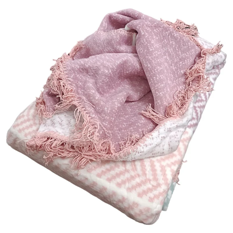 پتو ازدیلک مدل Colorida Pembe سایز 180×220 سانتی متر
