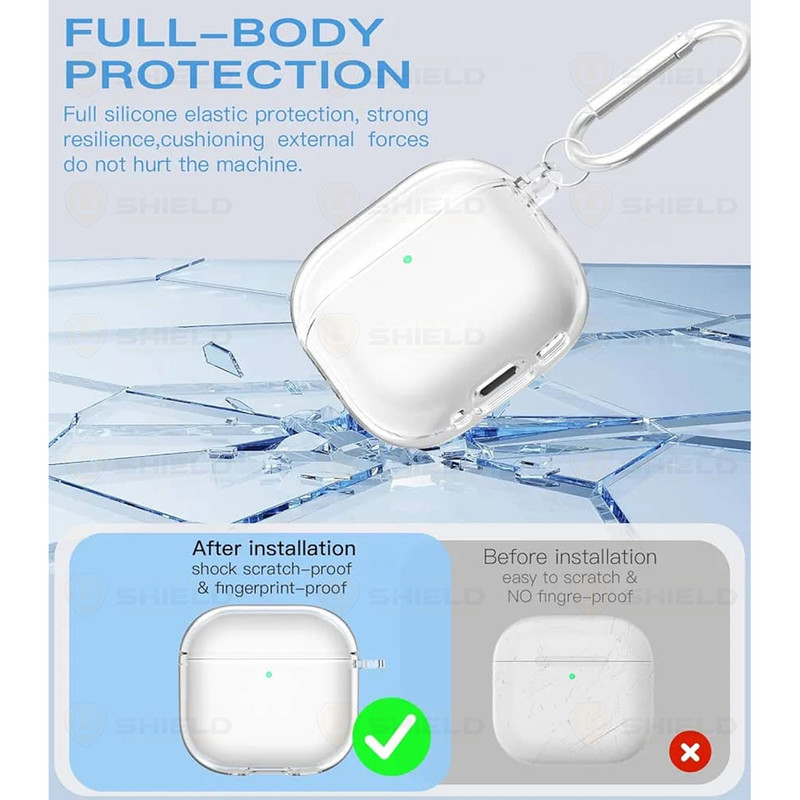 کاور آلتیمیت شیلد مدل Clear-UL مناسب برای کیس اپل AirPods 4