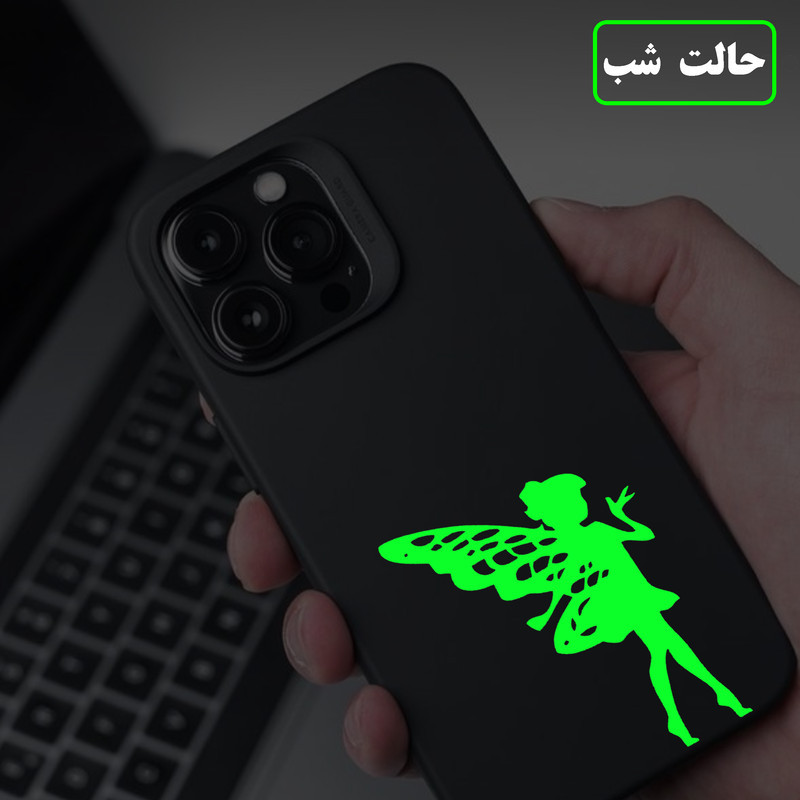 استیکر کلید و پریز مدل شبنما طرح  فرشته بالدار کد 011