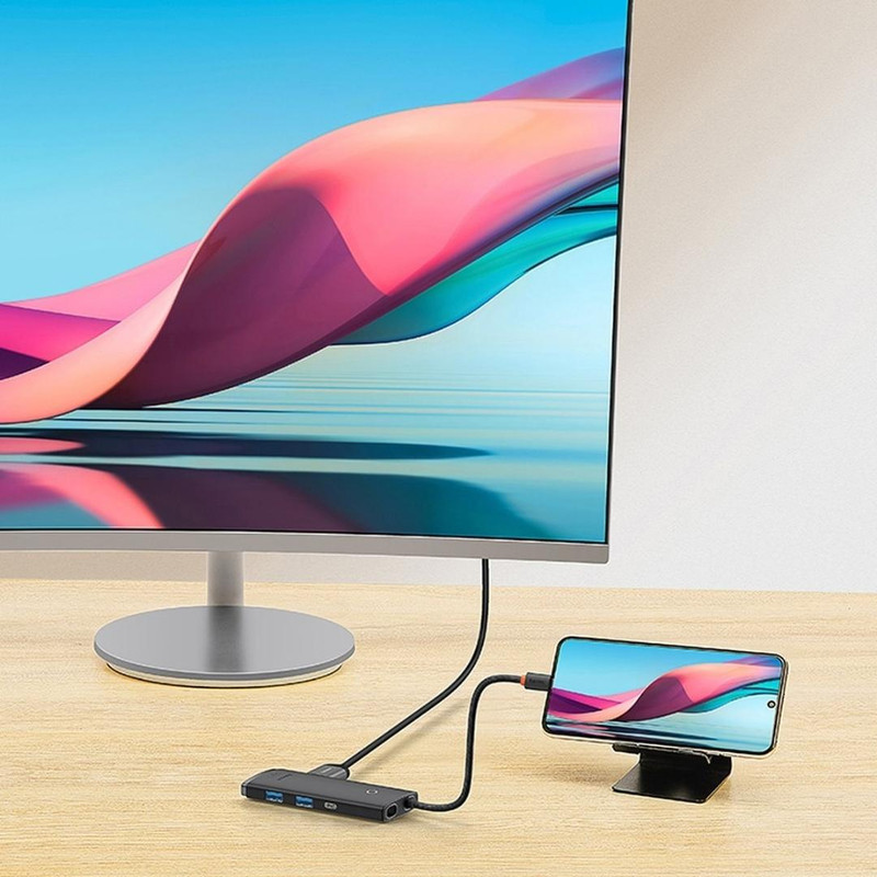 هاب 6 پورت USB-C باسئوس مدل BS-OH019