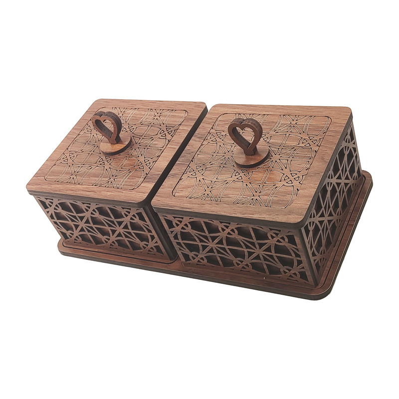 قندان تکچین کالا مدل MDGH-2 مجموعه 3 عددی