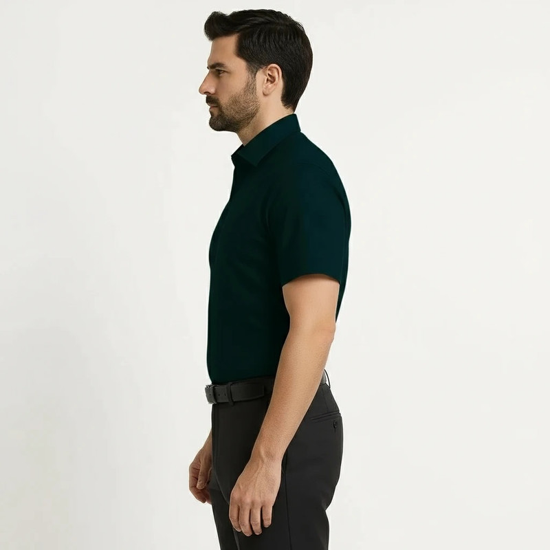 پیراهن آستین کوتاه یقه برگردان مردانه ابراف مدل بی نام کد KAZ