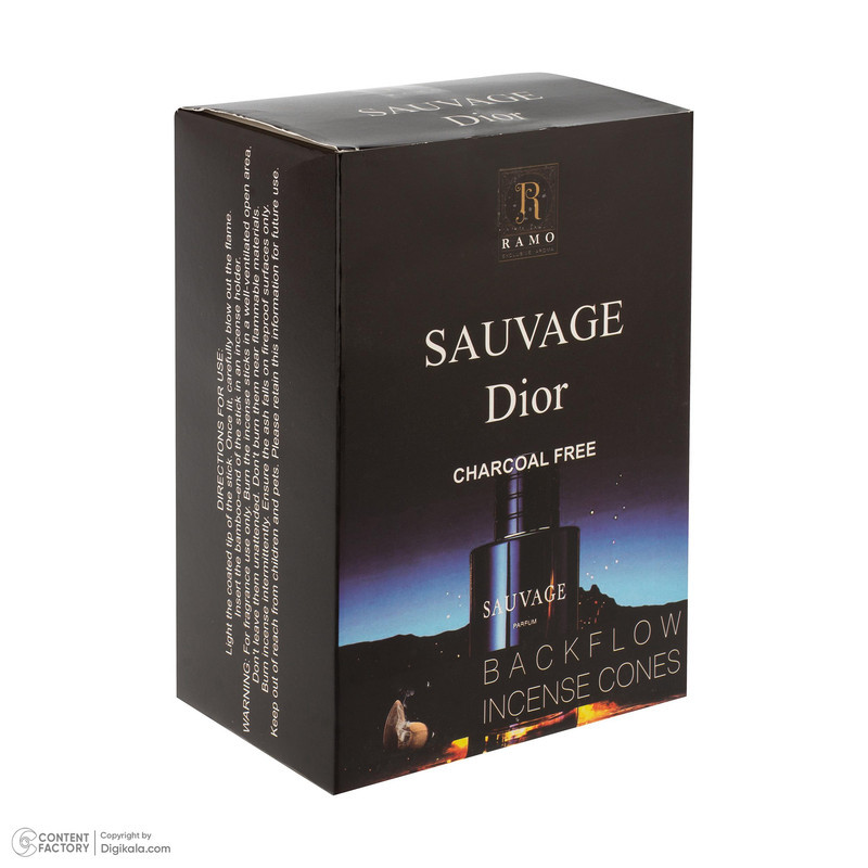 عود رامو مدل آبشاری رایحه ادکلن SAUVAGE DIOR بسته 10 عددی