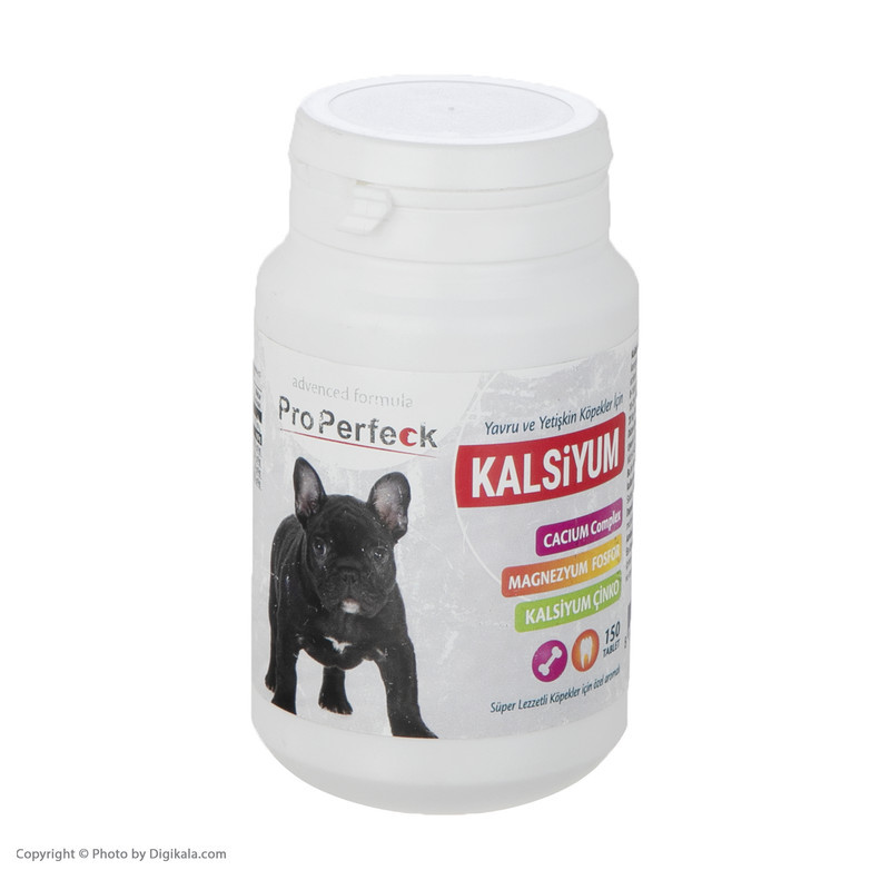 قرص مکمل کلسیم سگ پروپرفک مدل Calcium بسته 150 عددی