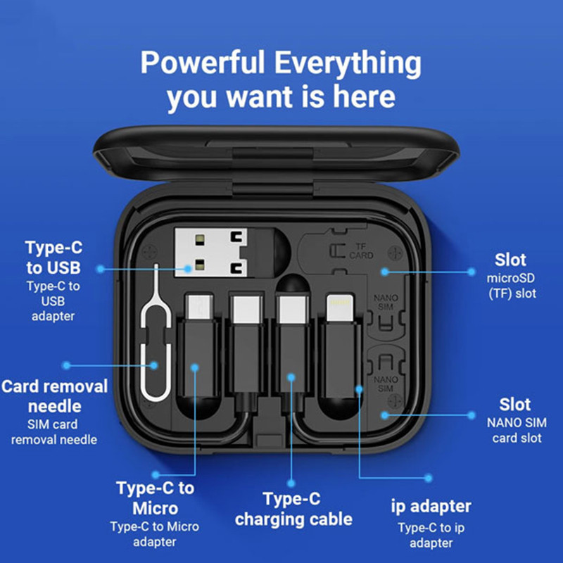 کابل تبدیل USB-CUSB به لایتنینگUSB-CMicroUSB بیوا مدل C-18 طول 0.28 متر
