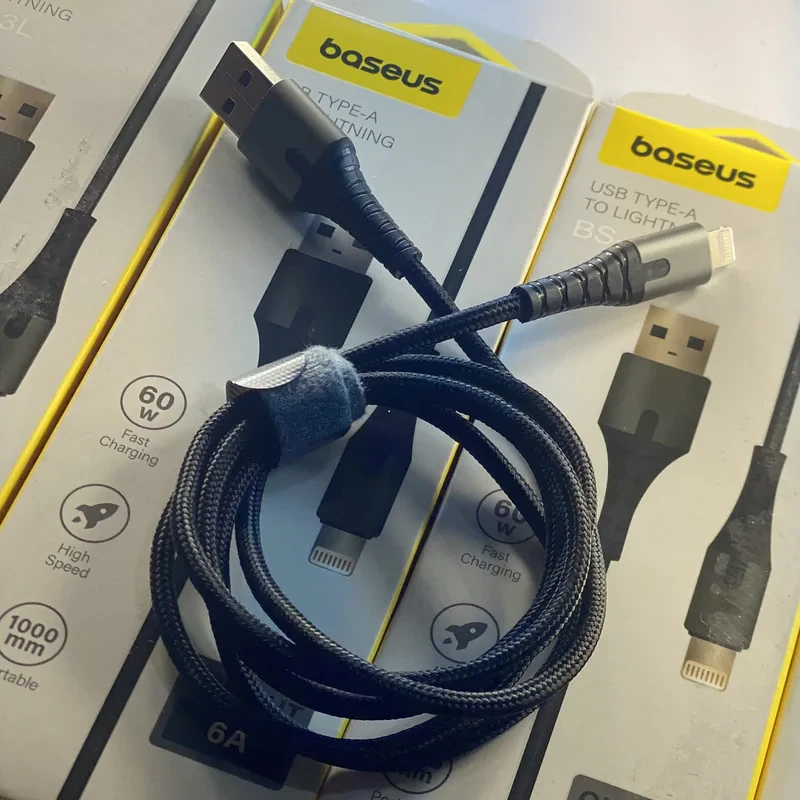 کابل تبدیل USB به لایتنینگ باسئوس مدل BS-031L طول1متر