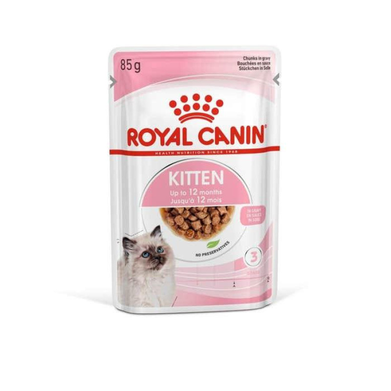 غذای پوچ بچه گربه رویال کنین مدل KITTEN وزن 85 گرم