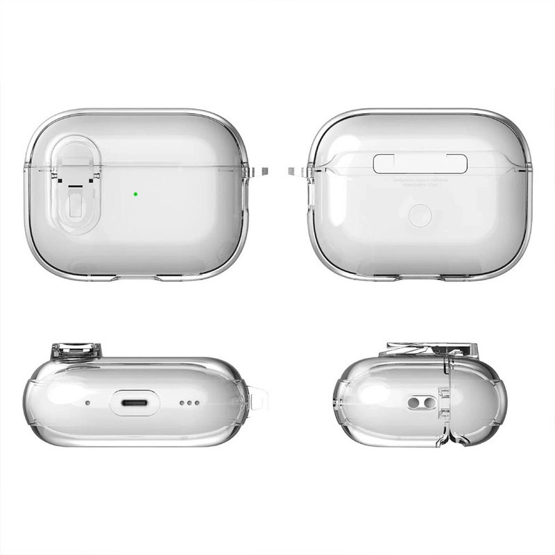 کاور انتک مدل Clear Protective مناسب برای کیس هدفون بی سیم سامسونگ Galaxy Buds 3  3 Pro به همراه آویز