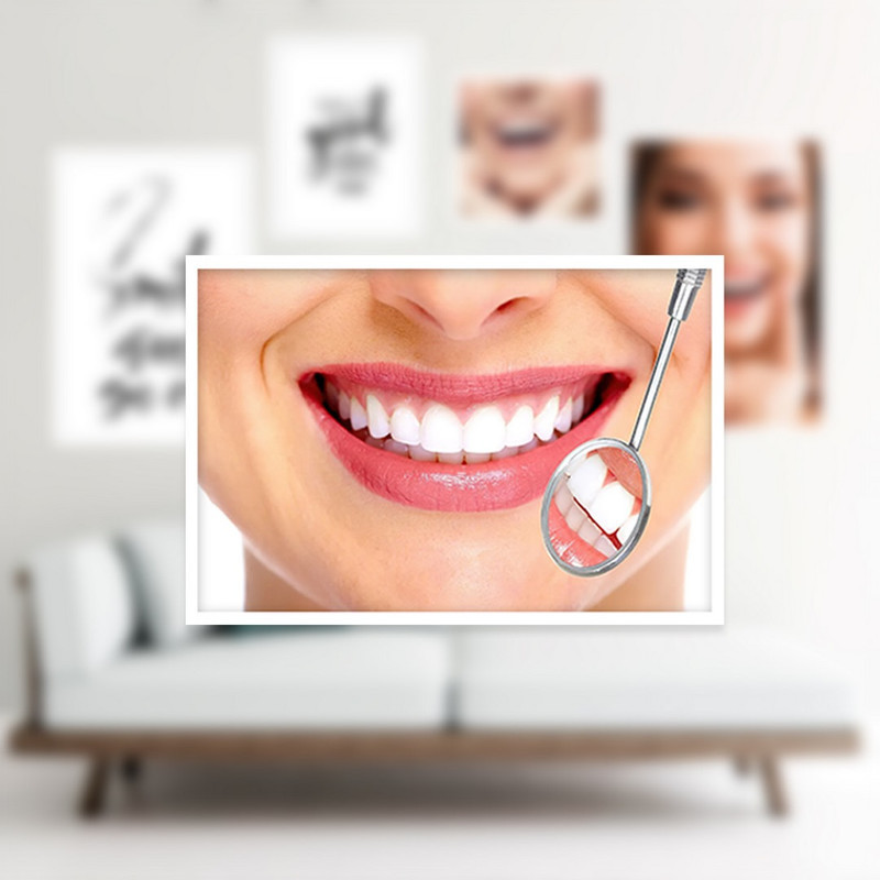 تابلو بکلیت مدل طرح لبخند و دندانپزشکی W-1089 مجموعه 5 عددی