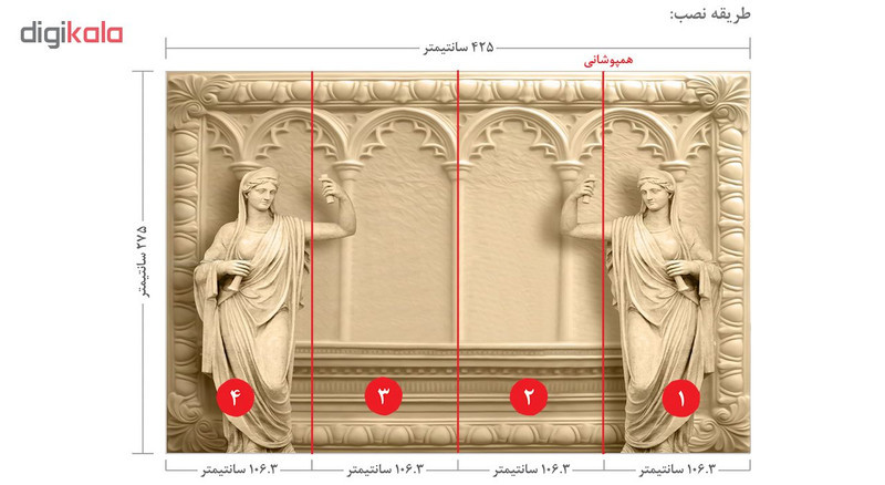 پوستر دیواری سه بعدی طرح مجسمه کد 2218097