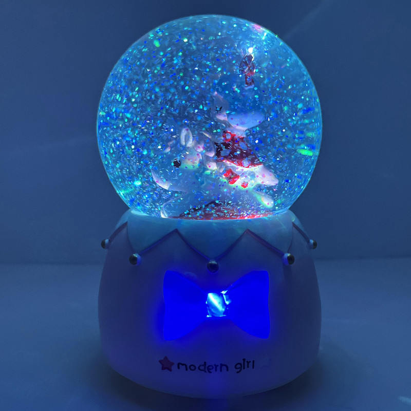 گوی موزیکال مدل پمپی modern girl طرح دختر و اسب شاخدار کد PAB7663