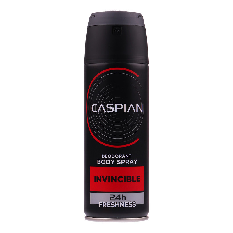 اسپری دئودورانت بدن مردانه کاسپین مدل INVINCIBLE حجم 150 میلی لیتر