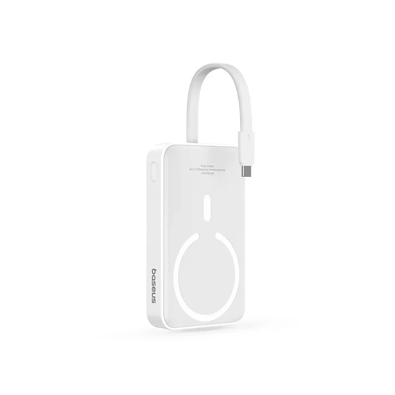 پاوربانک بیسوس مدل Magnetic & Cable 30W با ظرفیت 10000 میلی آمپر ساعت
