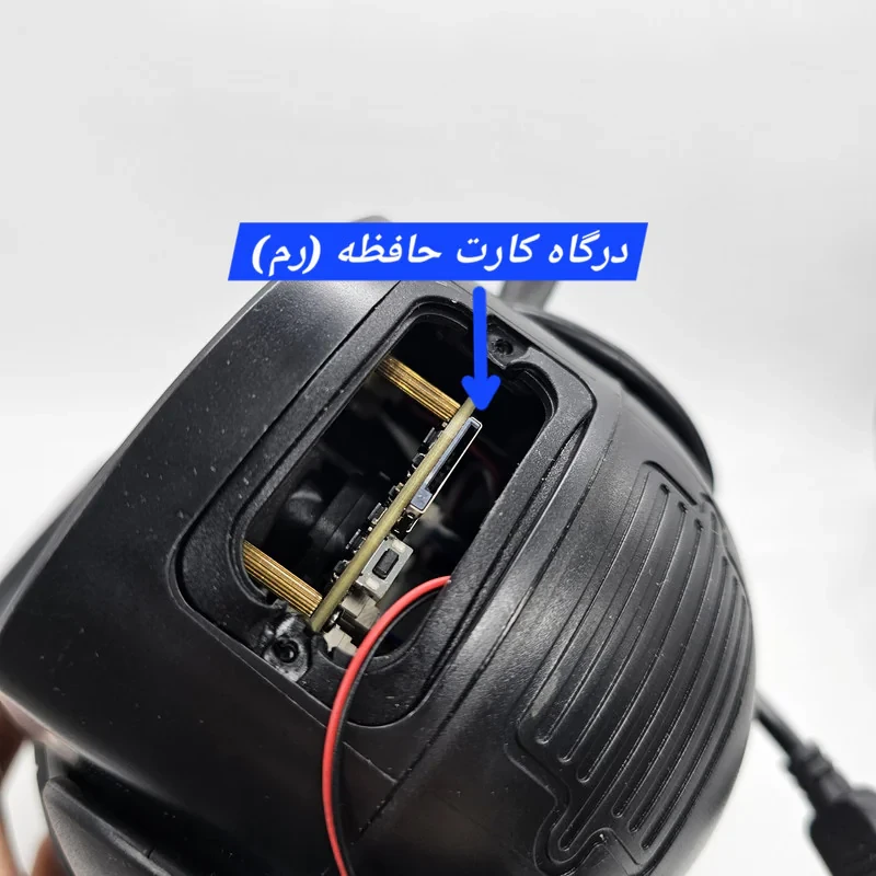 دوربین مداربسته تحت شبکه شارک IPC-V380-A28-WIFI دو لنز با چرخش قابل کنترل، کیفیت FULL HD 1080P، دید در شب رنگی دوگانه IR و وارم لایت، اتصال وای‌فای و LAN، آژیر هشدار و پشتیبانی از کارت حافظه micro SD